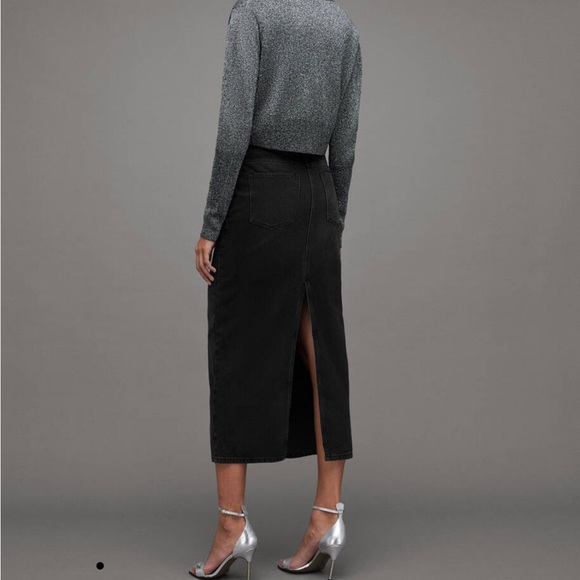 All Saints Black Maxi Skirt - Picture 6 of 12